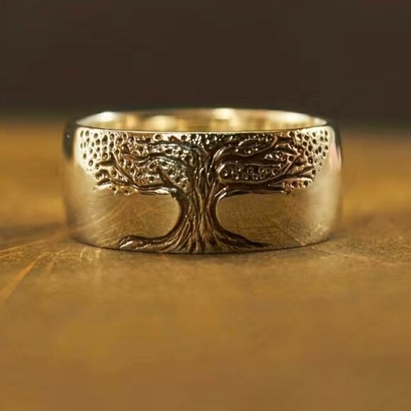 Boho Bodhi Tree of Life Band Ring #762 - Picture 1 of 9
